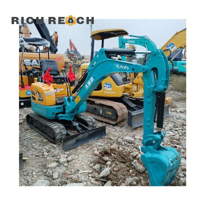 Front view of a used Kubota U-15 mini excavator 2025 model, zero tail swing, priced at $13,889 by Richreach